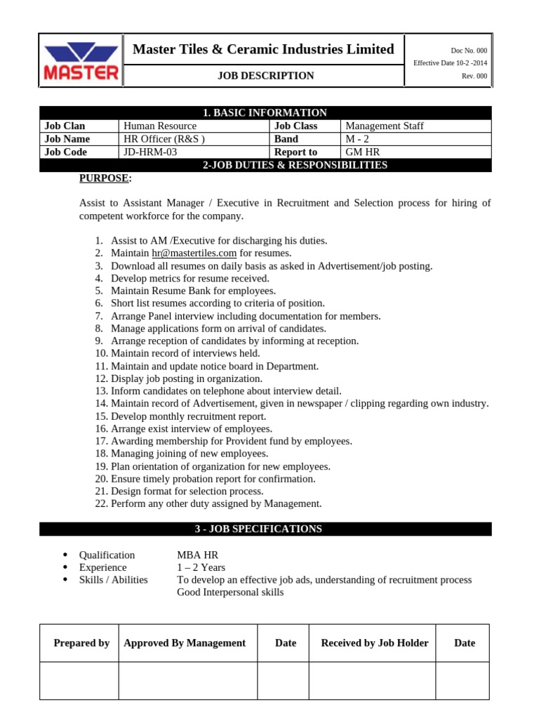 5-Hr Officer - R & S - Ms. Irum | PDF | Recruitment | Résumé