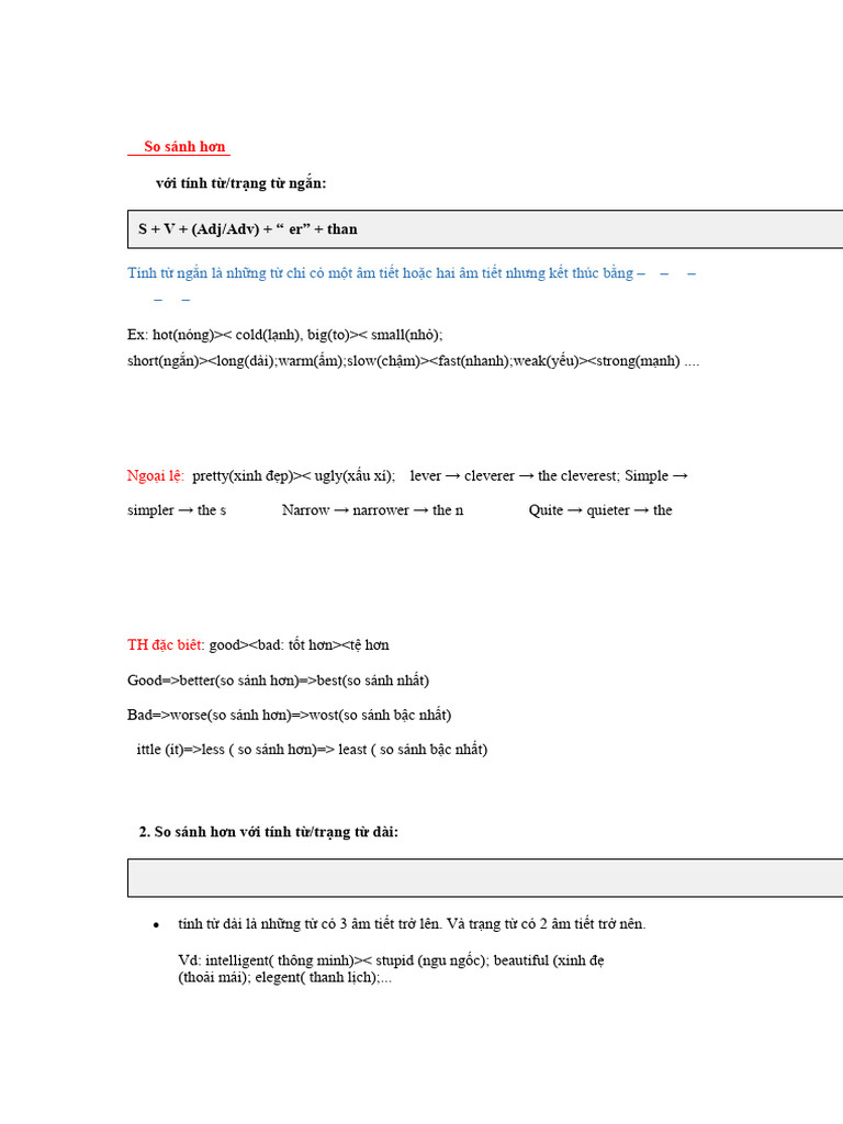 English Comparative Structures Explained | PDF