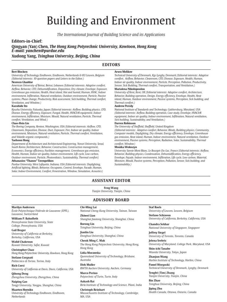 Building Science Journal Overview | PDF | Ventilation (Architecture ...