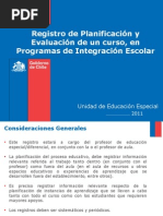 Registro de Planificacion y Evaluacion PIE