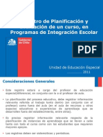 Registro de Planificacion y Evaluacion PIE