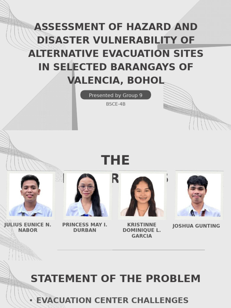 Valencia Bohol Evacuation Site Vulnerability Assessment | PDF | Hazards ...