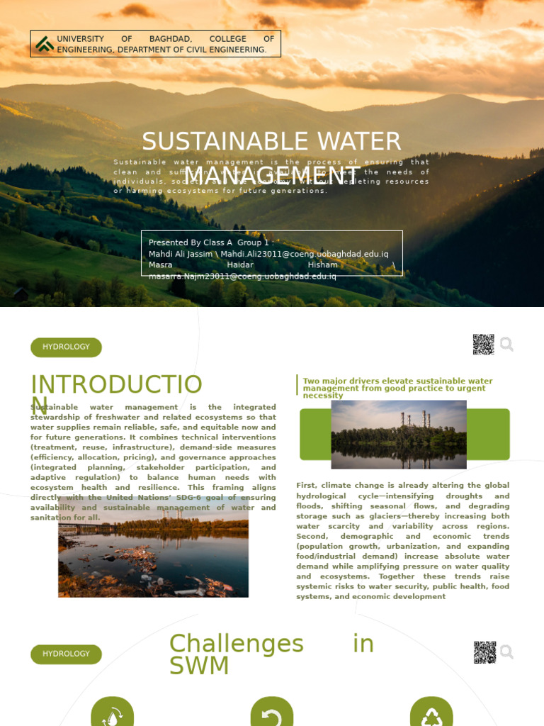 Sustainable Water Management MM | PDF | Water Resources | Water