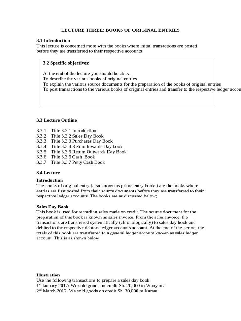 Understanding Books of Original Entries | PDF | Debits And Credits | Cheque