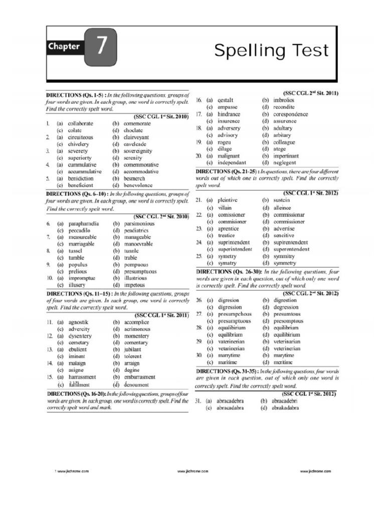Spelling Test QB Jkchrome Com | PDF
