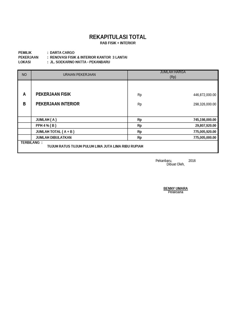 Ee Penawaran Cargo | PDF