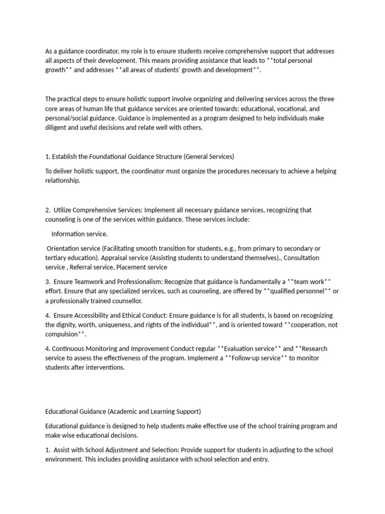 Holistic Guidance for Student Development | PDF | Cognition | Mental Health