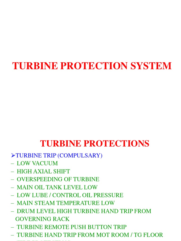 Turbine Protection System Overview | PDF | Technology & Engineering