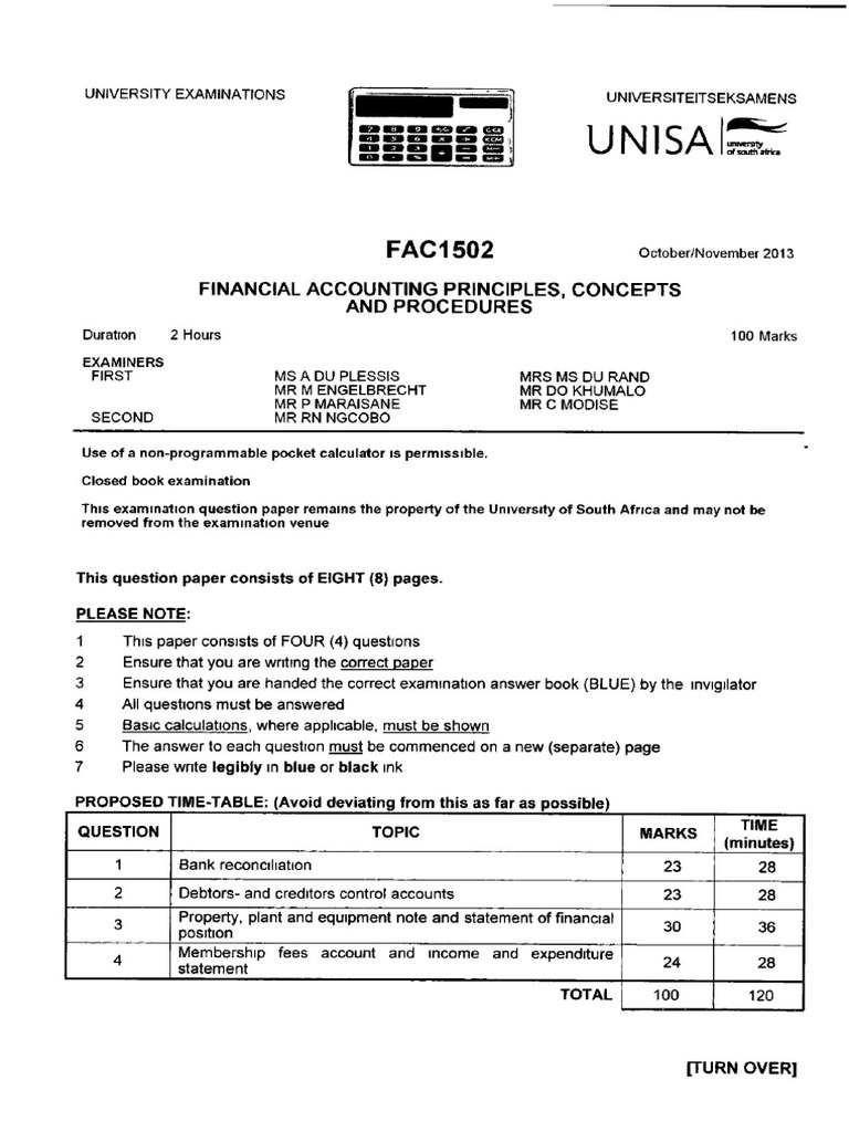 FAC1502 Past Papers 2 1 | PDF