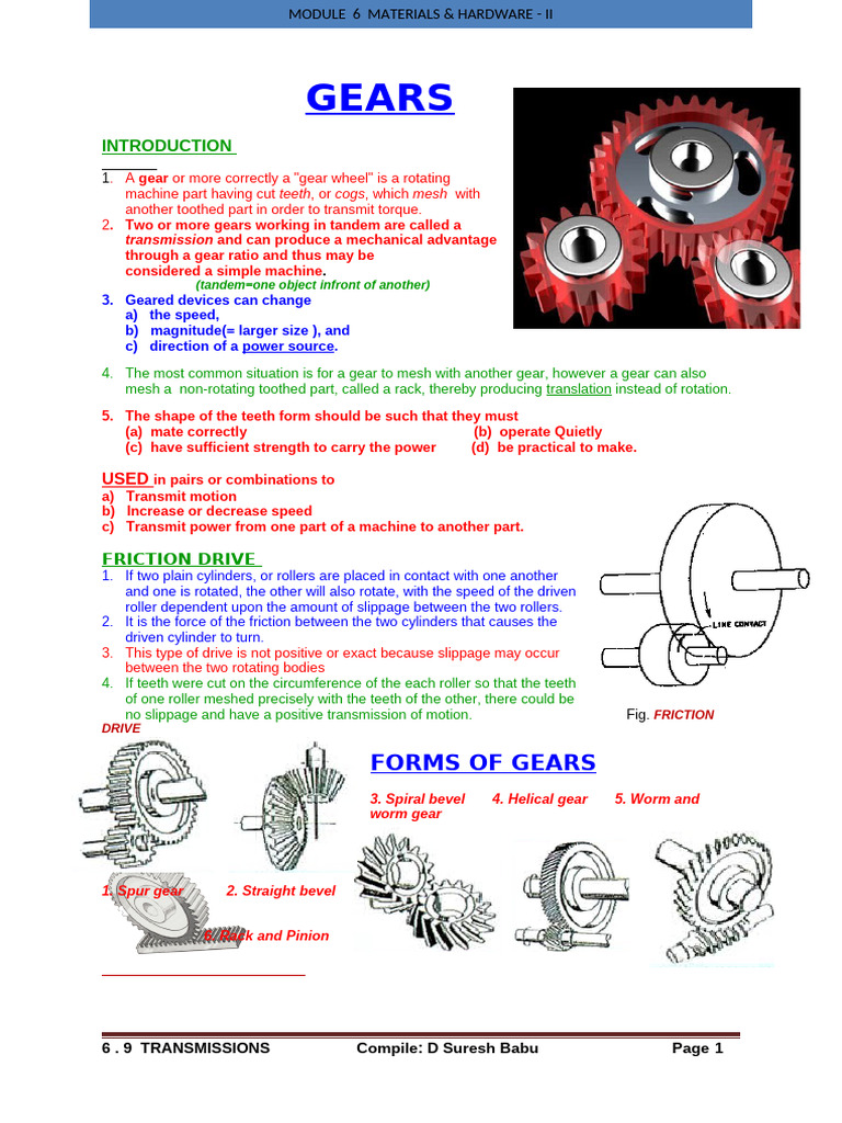 Understanding Gears and Their Functions | PDF | Gear | Helix