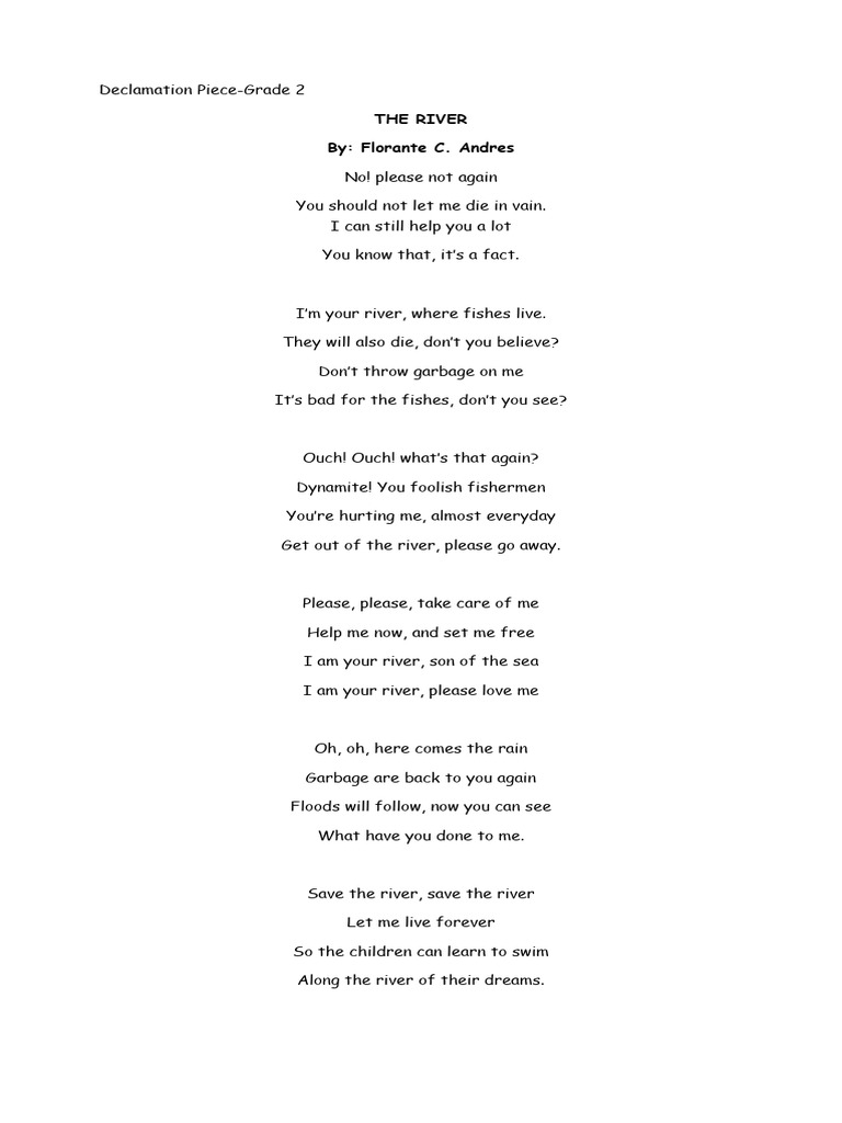 The River Declamation Piece | PDF
