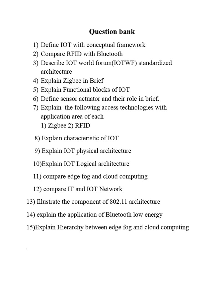 Question Bank IAT1-IOE | PDF