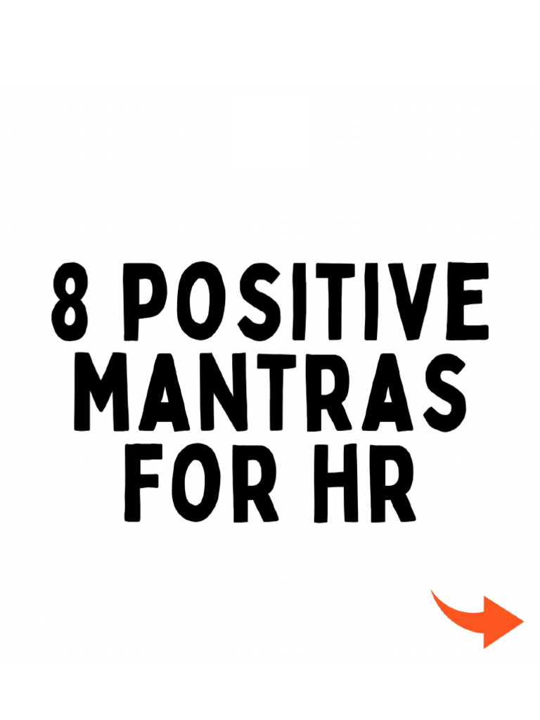 8 Positive Mantras For HR | PDF