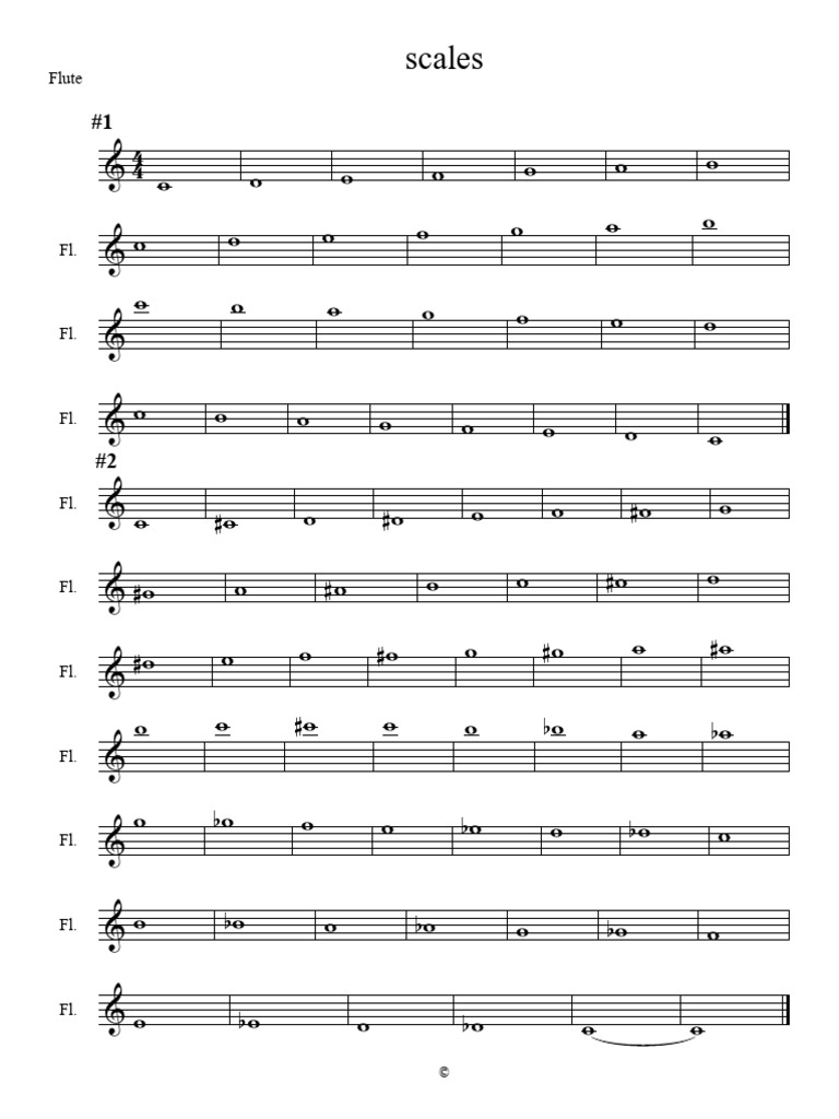 Escalas de Flauta para Principiantes | PDF