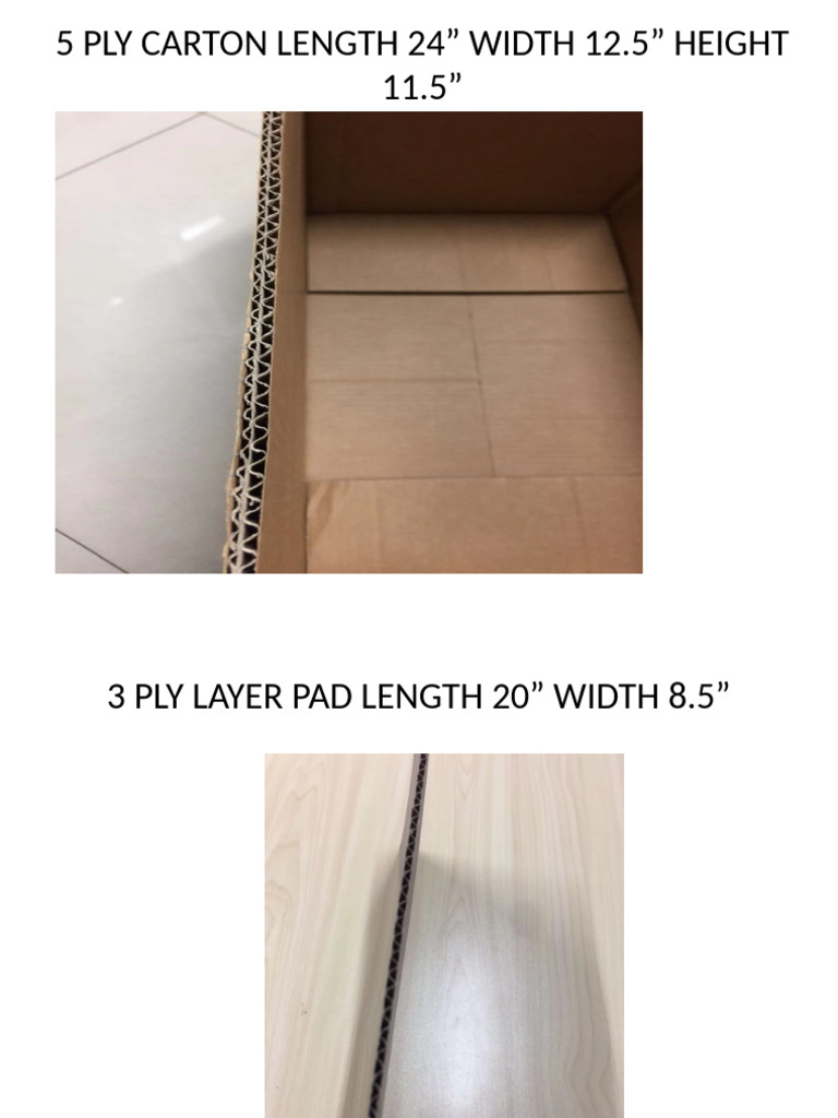 Carton Packing Instructions and Dimensions | PDF