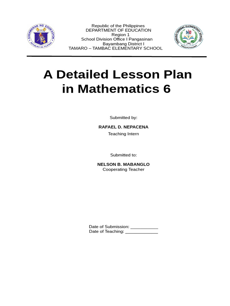 Dlpmath6-Integers To Write | PDF | Teachers | Lesson Plan