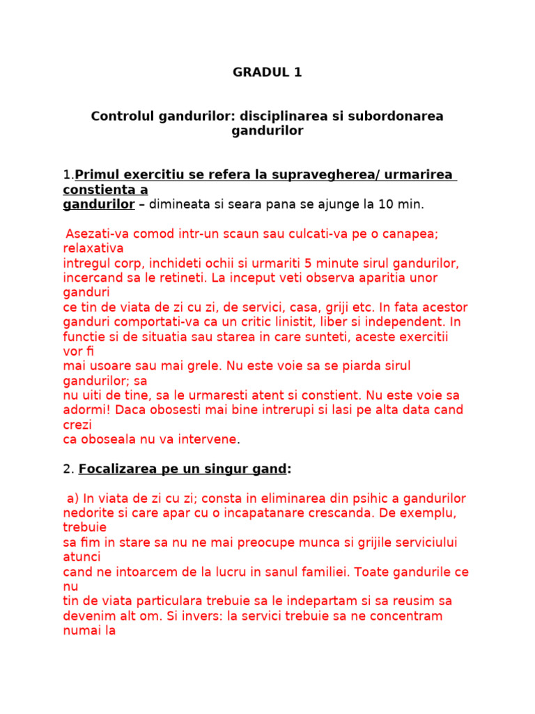 Exercitii Practice Antrenament | PDF