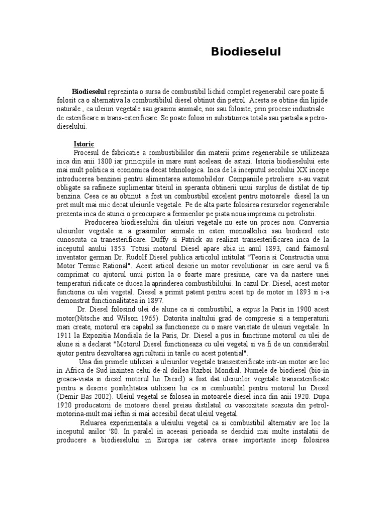 Biodieselul | PDF
