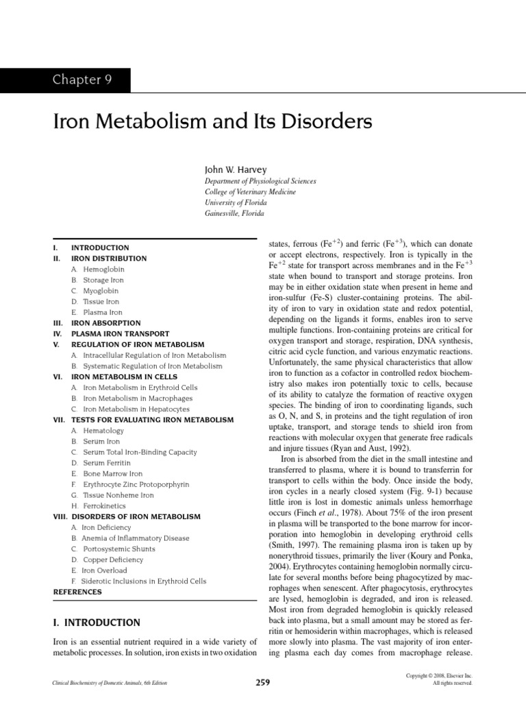Iron Metabolism and Disorders Overview | PDF | Hemoglobin | Iron