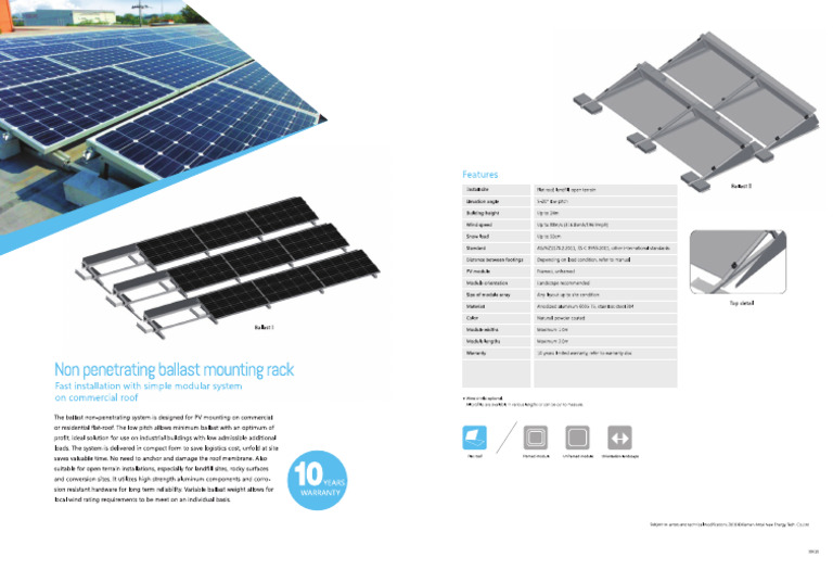 Non-Penetrating Ballast Mounting Rack | PDF