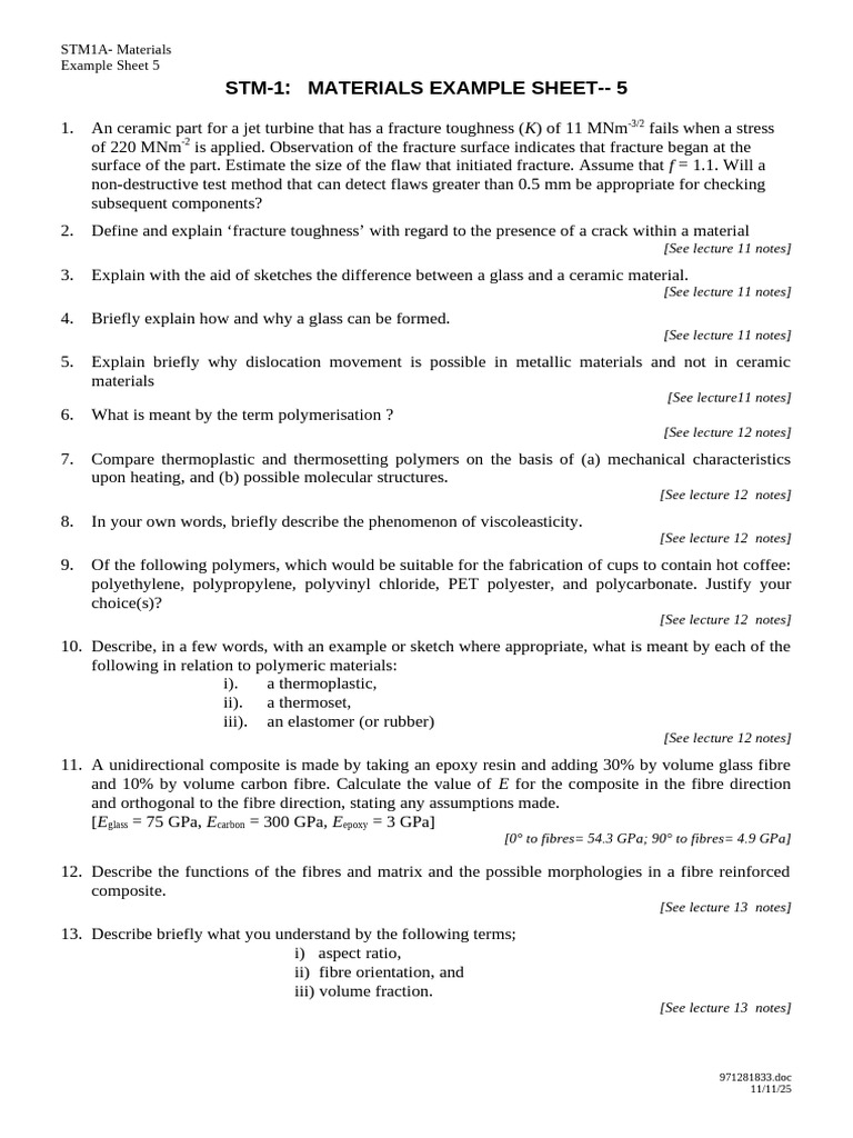 1egsh 5 | PDF | Composite Material | Materials Science
