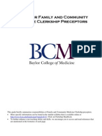 Guide for Family Medicine Clerkship Preceptors