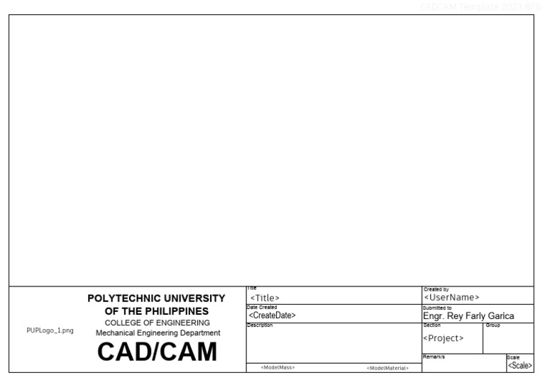 CAD/CAM Template for Mechanical Engineering | PDF