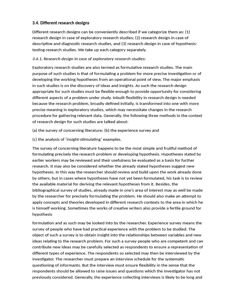 Types of Research Design | PDF | Experiment | Hypothesis