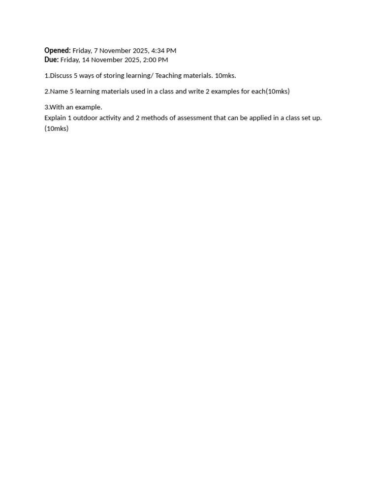 Teaching Materials and Assessment Methods | PDF