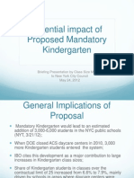 Kindergarten Proposal Briefing City Council 5.24.12