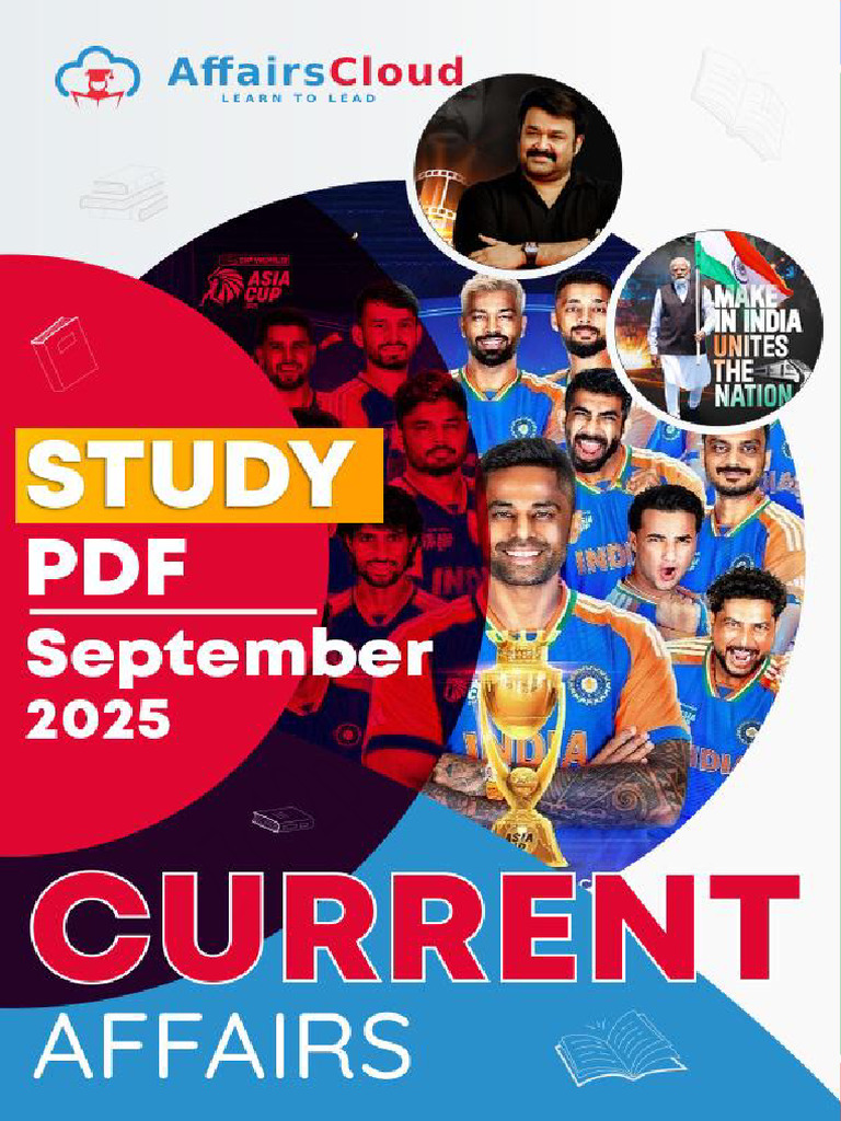 Current Affairs English Study PDF - September 2025 by AffairsCloud 1-1 ...