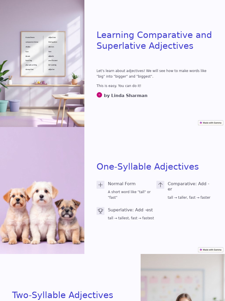 Comparative and Superlative Adjectives Guide | PDF | Linguistics ...