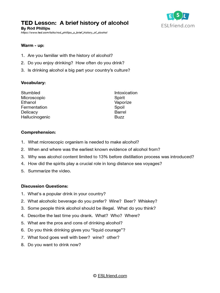 Ted Historyalcohol | PDF