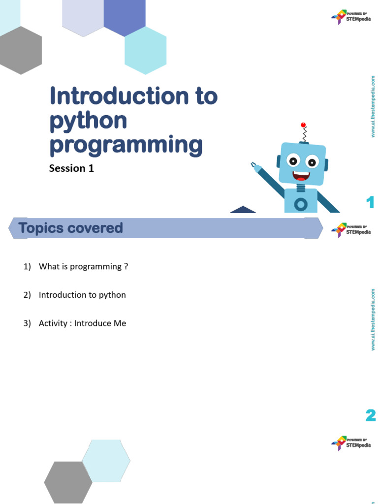 Introduction to Python Programming | PDF | Computer Programming ...
