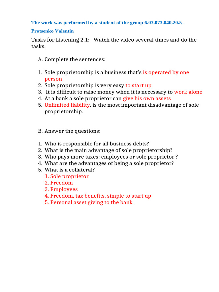 Tasks for Listening 2.1 | PDF