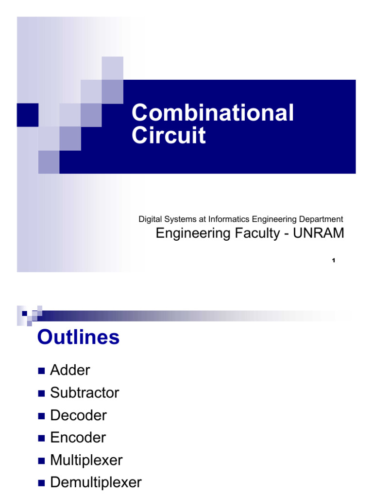 Lect07-SisDig Combinational Circuits | PDF | Computer Engineering ...