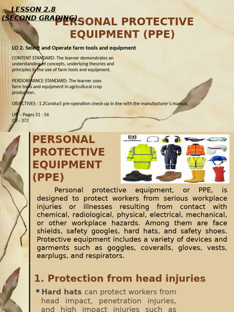 Essential PPE for Farm Safety | PDF | Personal Protective Equipment ...