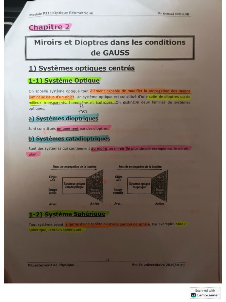 Chapitre 2 Optique | PDF