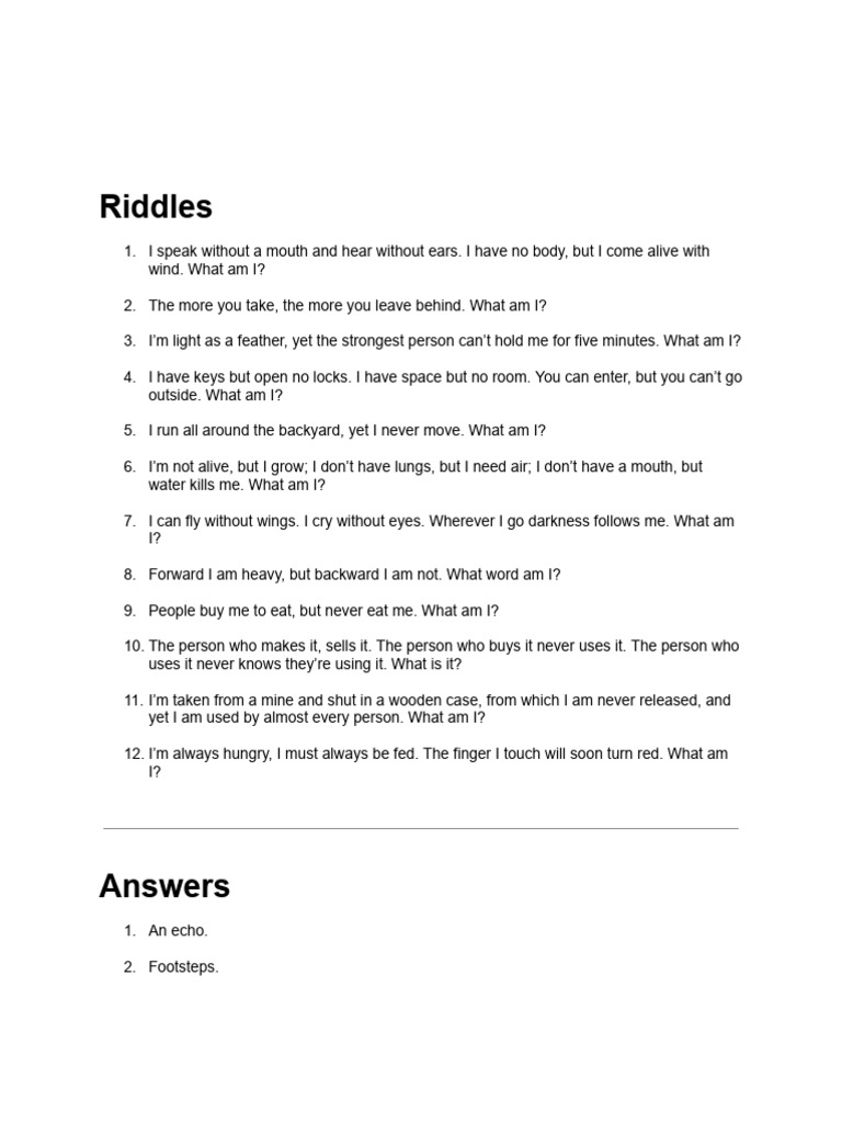 Riddles | PDF