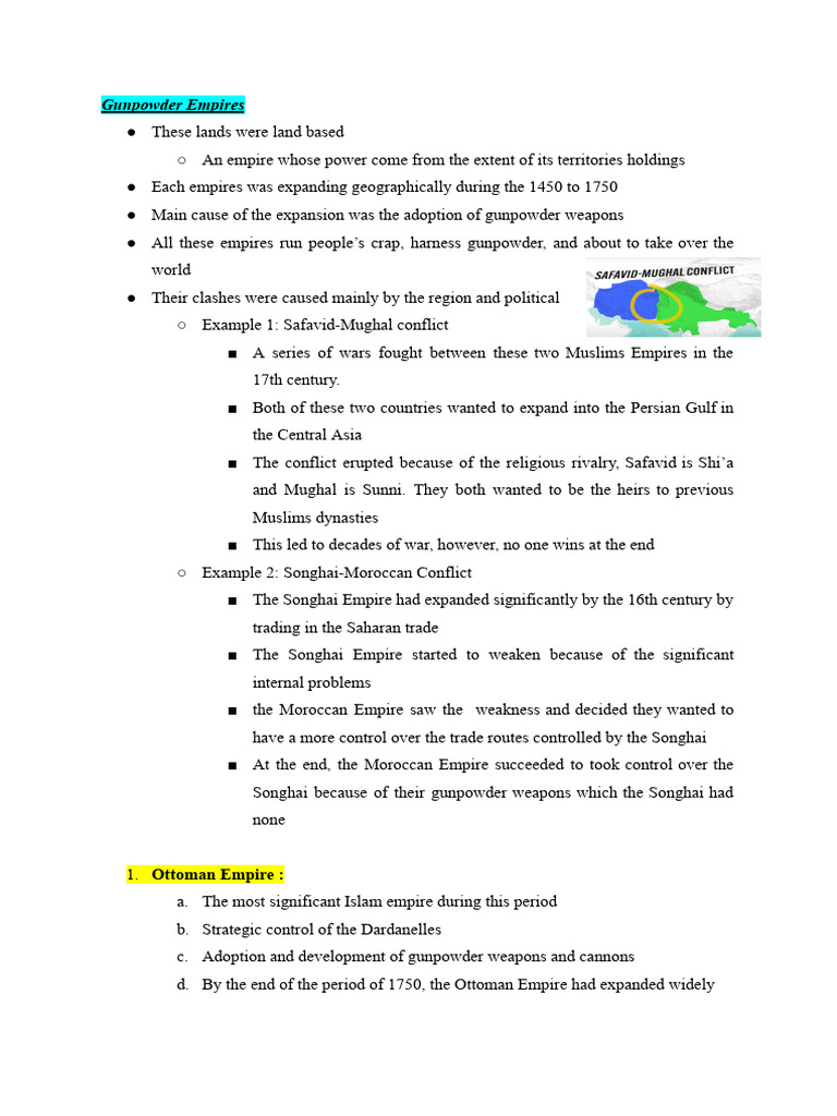 Gunpowder Empires: Expansion and Conflict | PDF | Ottoman Empire | Qing ...