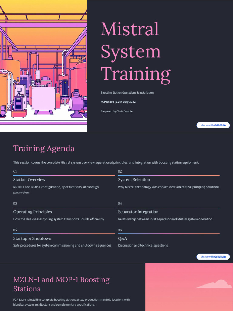 Mistral System Training Overview | PDF | Gases | Gas Technologies