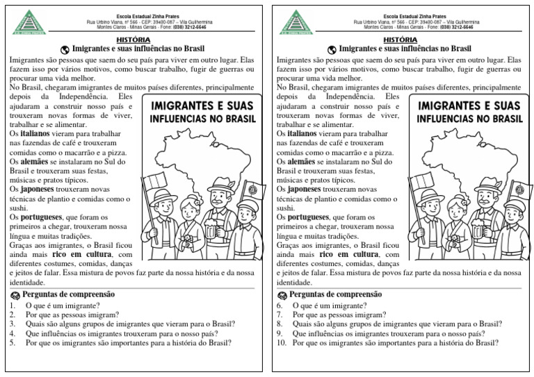 Influências dos Imigrantes no Brasil | PDF | Brasil | Imigração