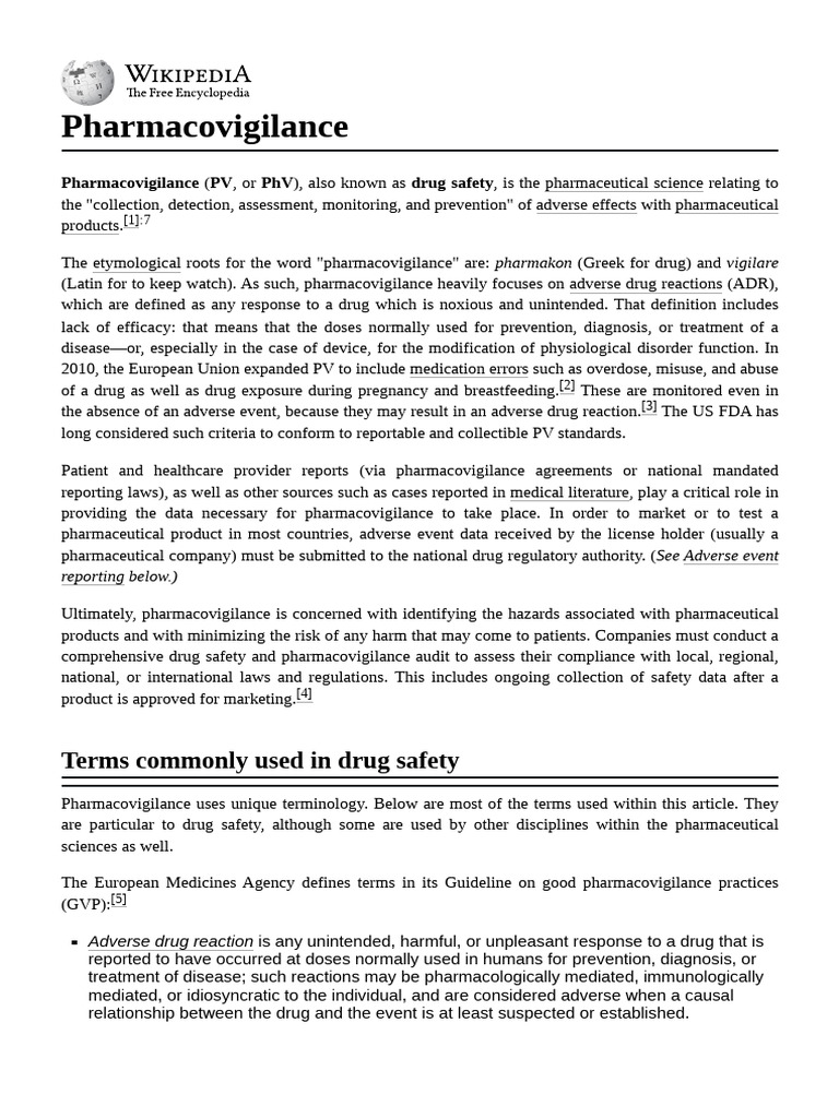 Pharmaco Vigilance | PDF | Pharmacovigilance | Clinical Trial