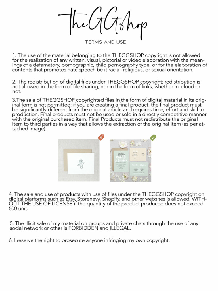 The GG Shop Terms and Use | PDF