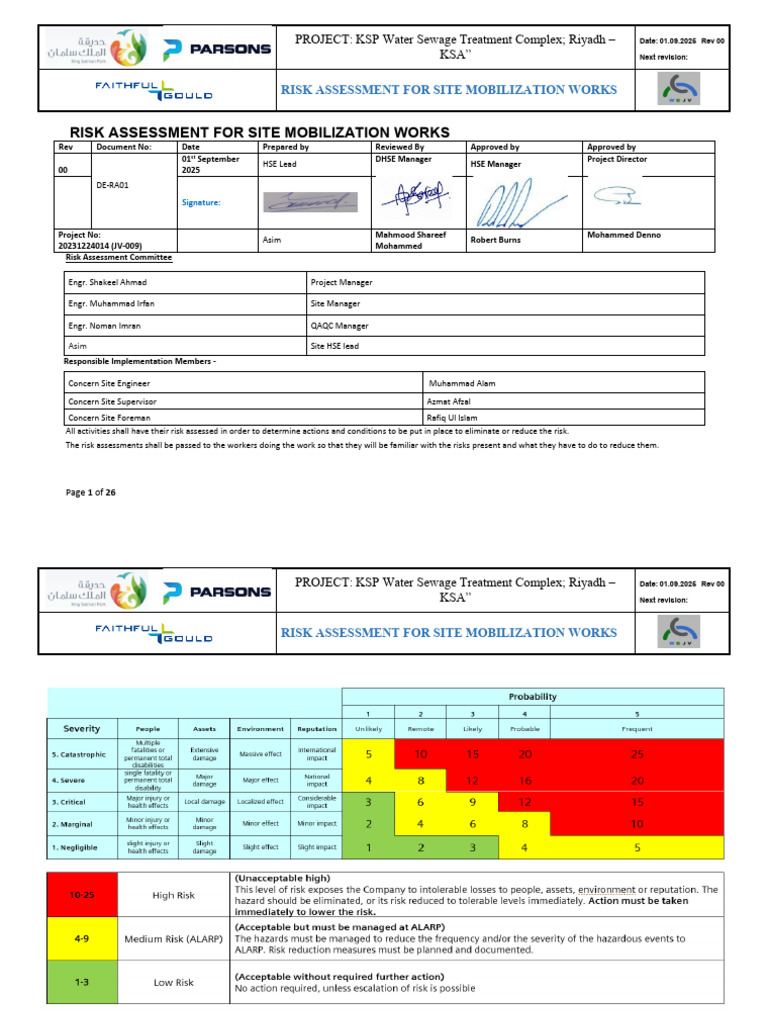 KSP Sewage Treatment Site Risk Assessment | PDF | Crane (Machine) | Risk