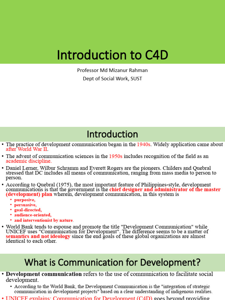 Understanding Communication for Development | PDF | Communication ...