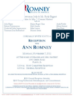 Reception With Ann Romney For Romney For President