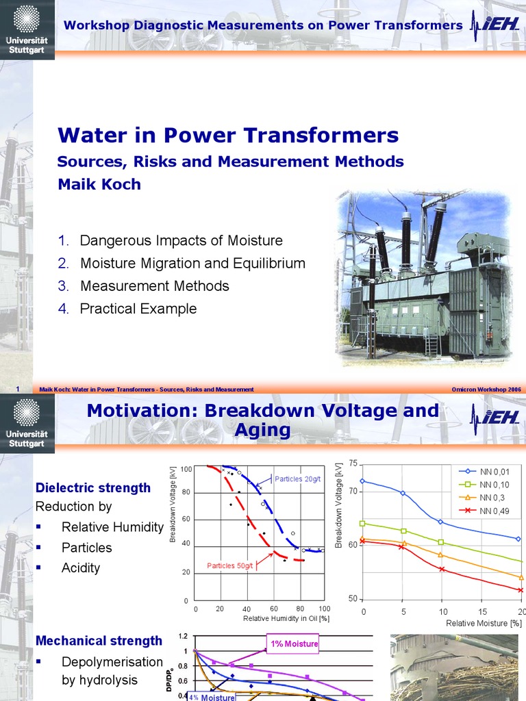 Water in Power Transformers: Risks & Measurement | PDF | Transformer ...