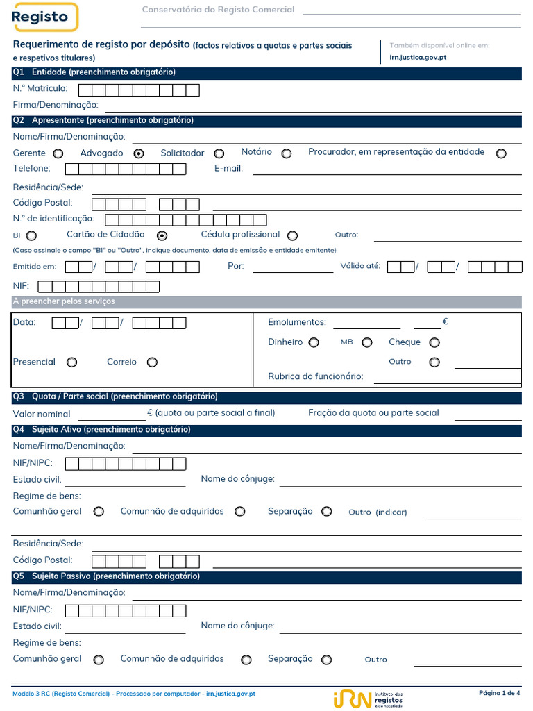 Requerimento Modelo 3 RC | PDF | Injunção | Cheque (banco)