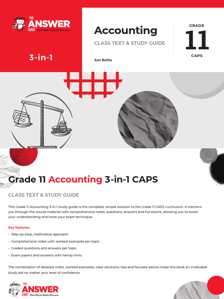 GR 11 Accounting 3in1 Extract - Mar 2024 - EduCoast | PDF | Financial ...